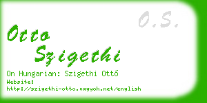 otto szigethi business card